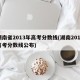 湖南省2013年高考分数线(湖南2013高考分数线公布)